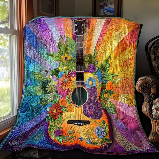 Vibrant Music Quilt Blanket