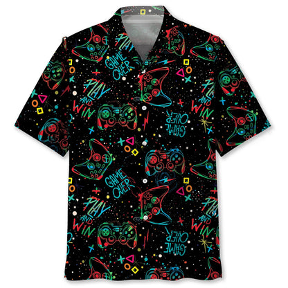 Video Game Christmas Hawaiian Shirt, custom shirt gift for men (view 2)