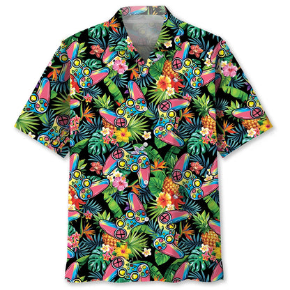 Video Game Tropical Hawaiian Shirt, custom shirt gift for men (view 4)