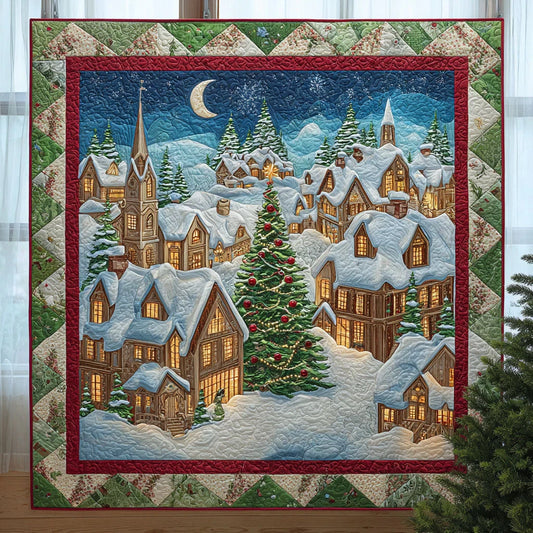 Village Christmas Quilt Blanket