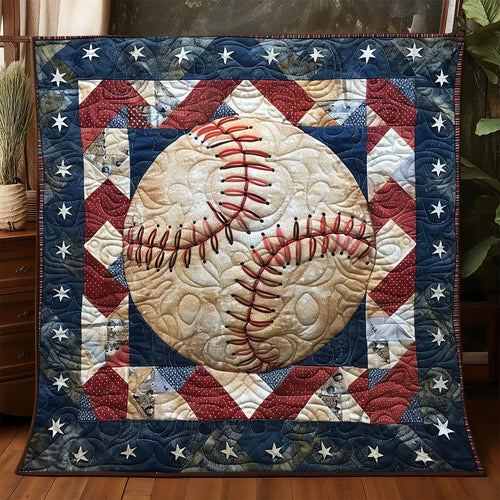 Vintage Baseball Quilt Blanket