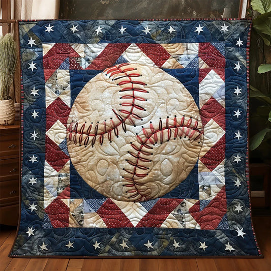 Vintage Baseball Quilt Blanket