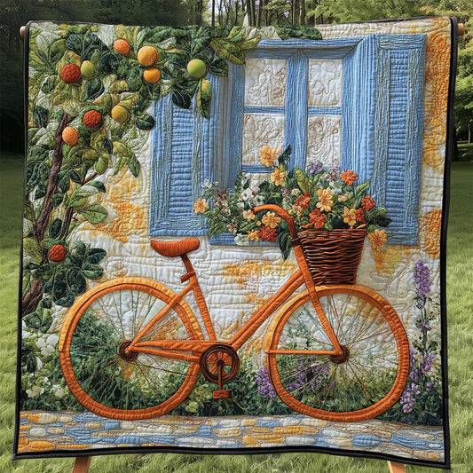 Vintage Bicycle Quilt Blanket