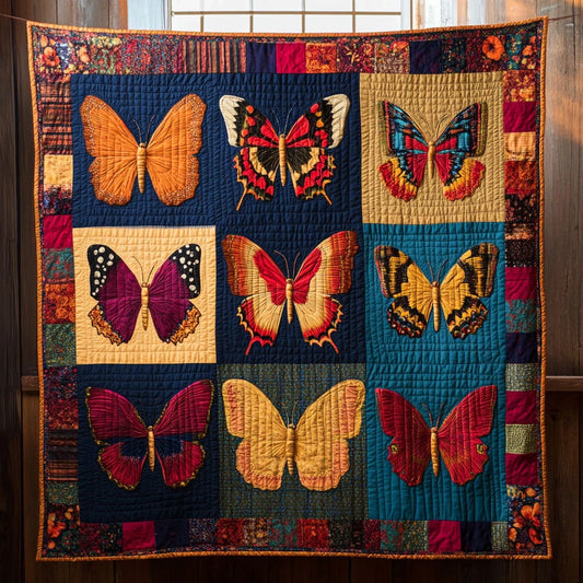 Vintage Butterfly Quilt Blanket
