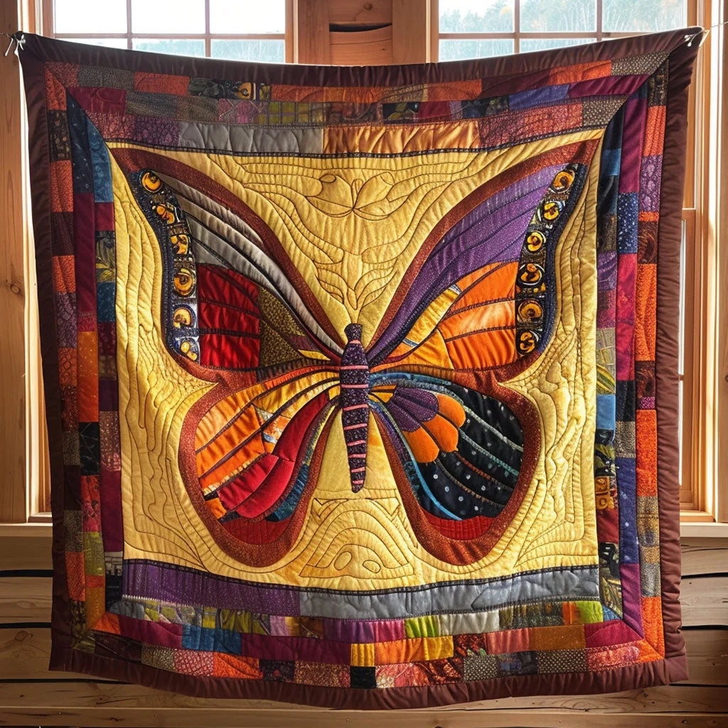Vintage Butterfly Quilt Blanket