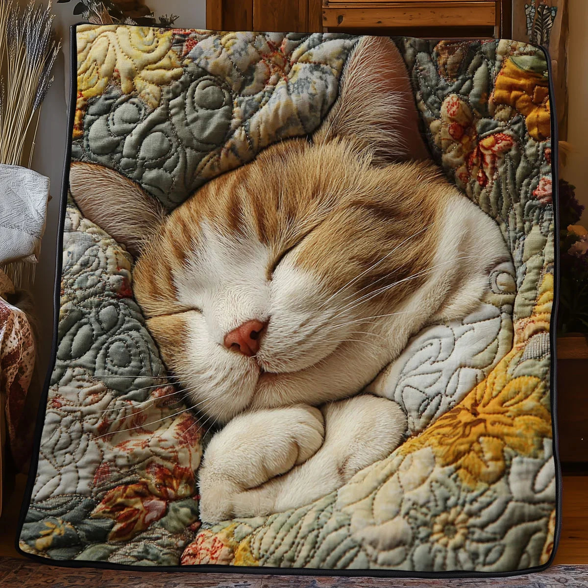 Vintage Catnap Quilt Blanket