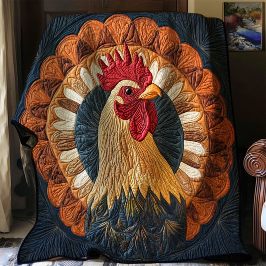 Vintage Chicken Quilt Blanket