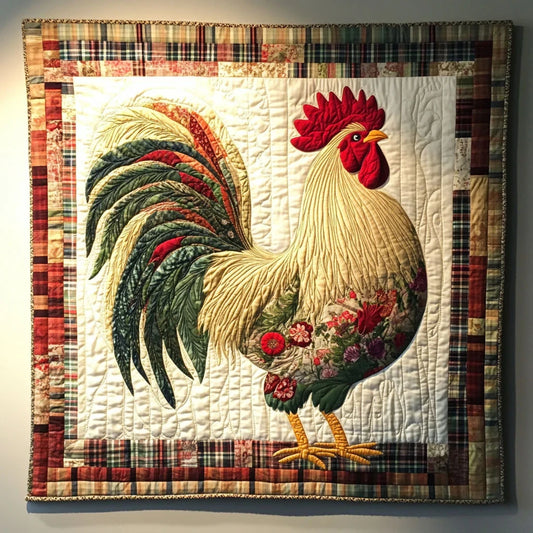Vintage Chicken Quilt Blanket