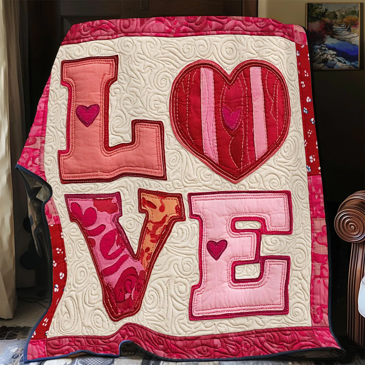 Vintage Love Quilt Blanket