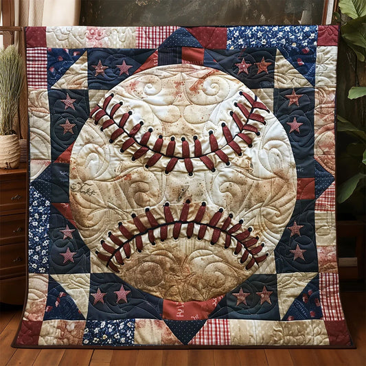 Vintage Old Baseball Quilt Blanket