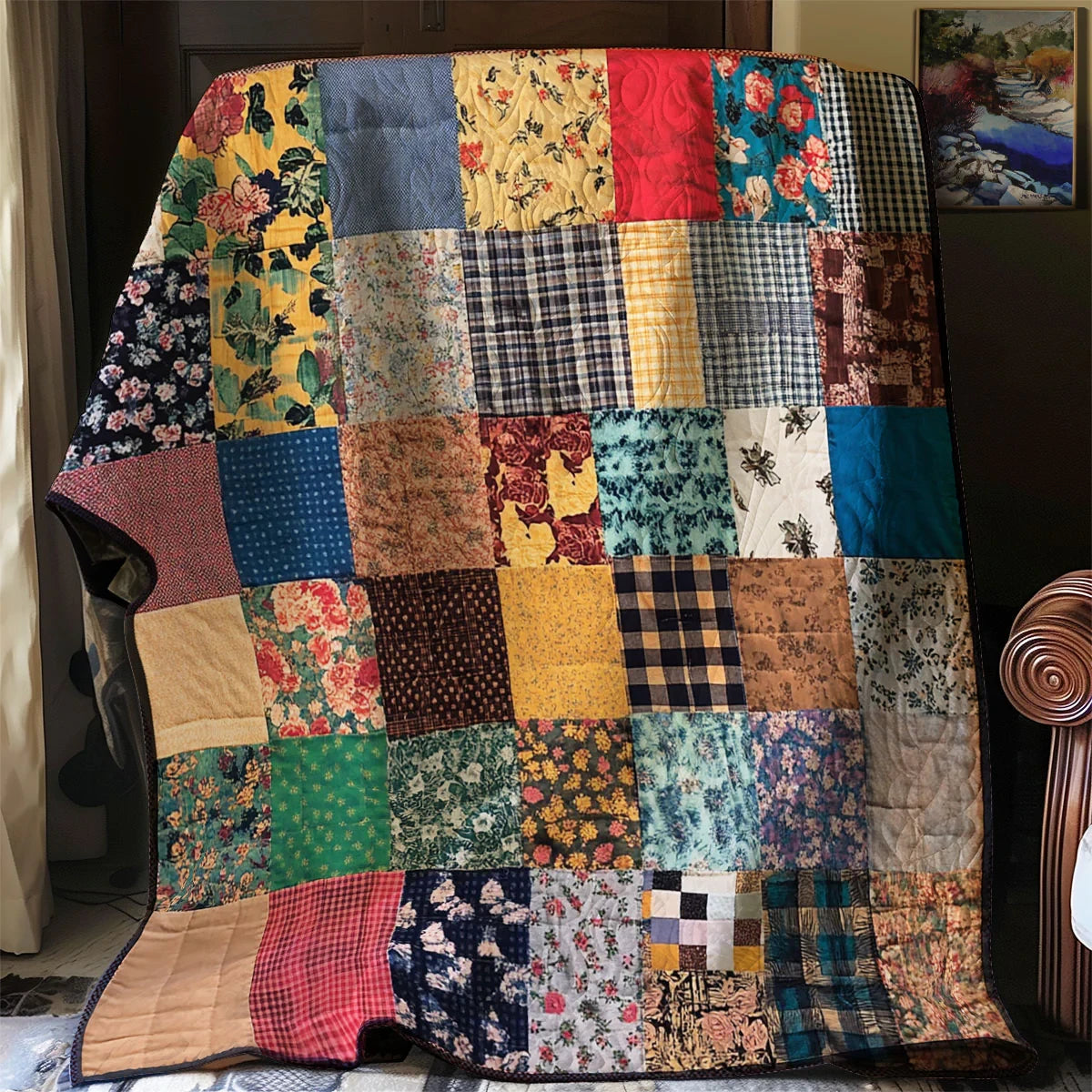 Vintage Patch Quilt Blanket