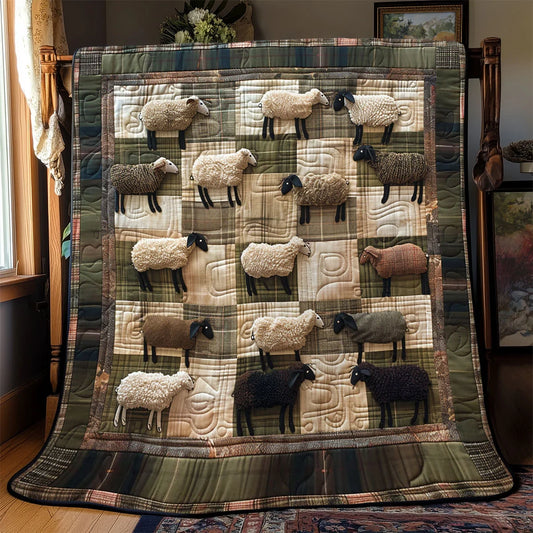 Vintage Sheep Quilt Blanket
