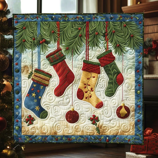 Vintage Stocking Quilt Blanket