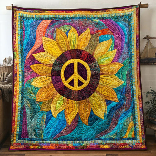 Vintage Sunflower Quilt Blanket