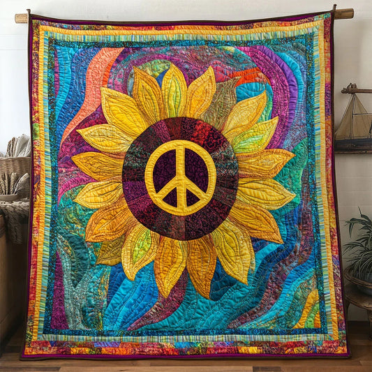 Vintage Sunflower Quilt Blanket