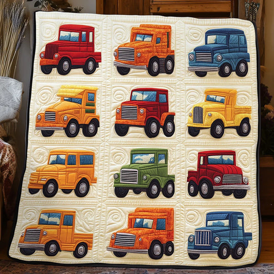 Vintage Truck Quilt Blanket