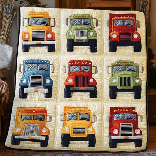 Vintage Truck Quilt Blanket