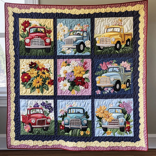 Vintage Truck Quilt Blanket