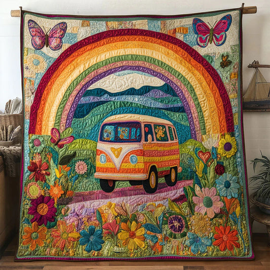 Vintage Van Quilt Blanket
