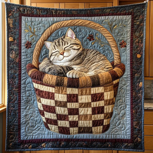Vintage Whiskers Quilt Blanket