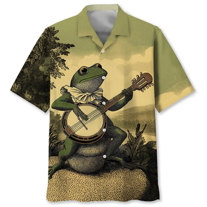 Vintage Banjo Hawaiian Shirt, custom shirt gift for men