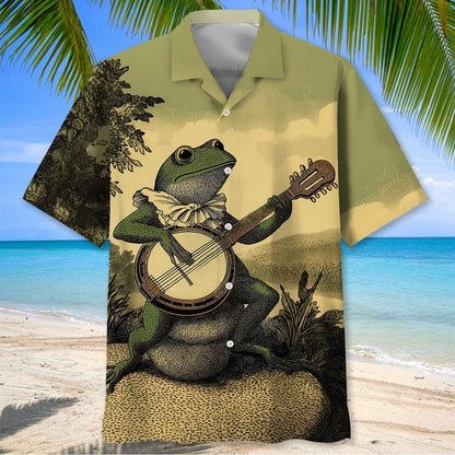 Vintage Banjo Hawaiian Shirt, custom shirt gift for men (view 2)