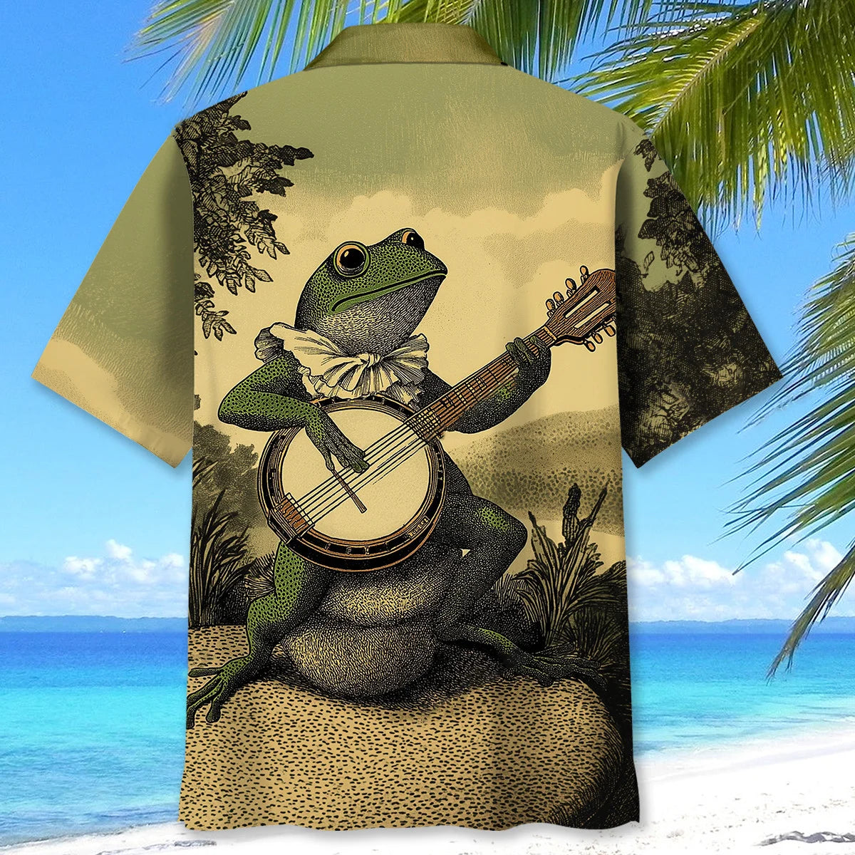 Vintage Banjo Hawaiian Shirt, custom shirt gift for men (view 4)