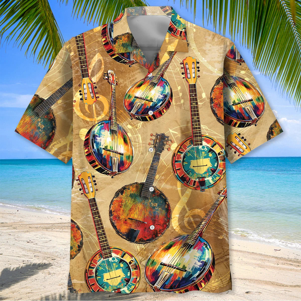 Vintage Banjo Hawaiian Shirt, custom shirt gift for men (view 6)