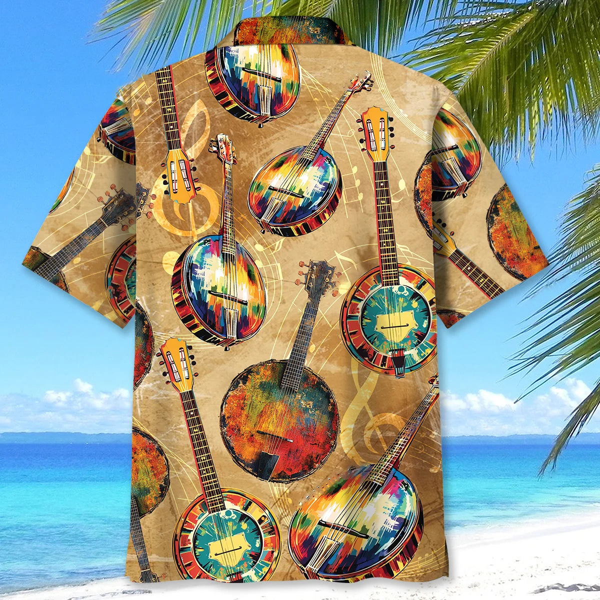 Vintage Banjo Hawaiian Shirt, custom shirt gift for men (view 7)