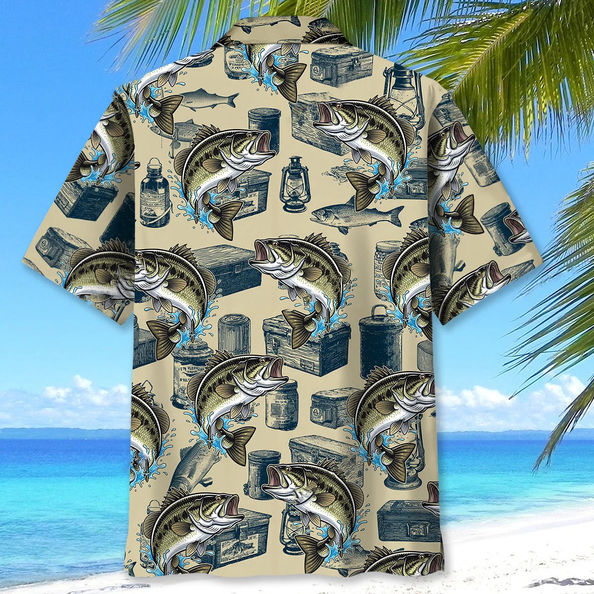 Vintage Bass Fishing Master Hawaiian Shirt, fishing gift for men (view 3)