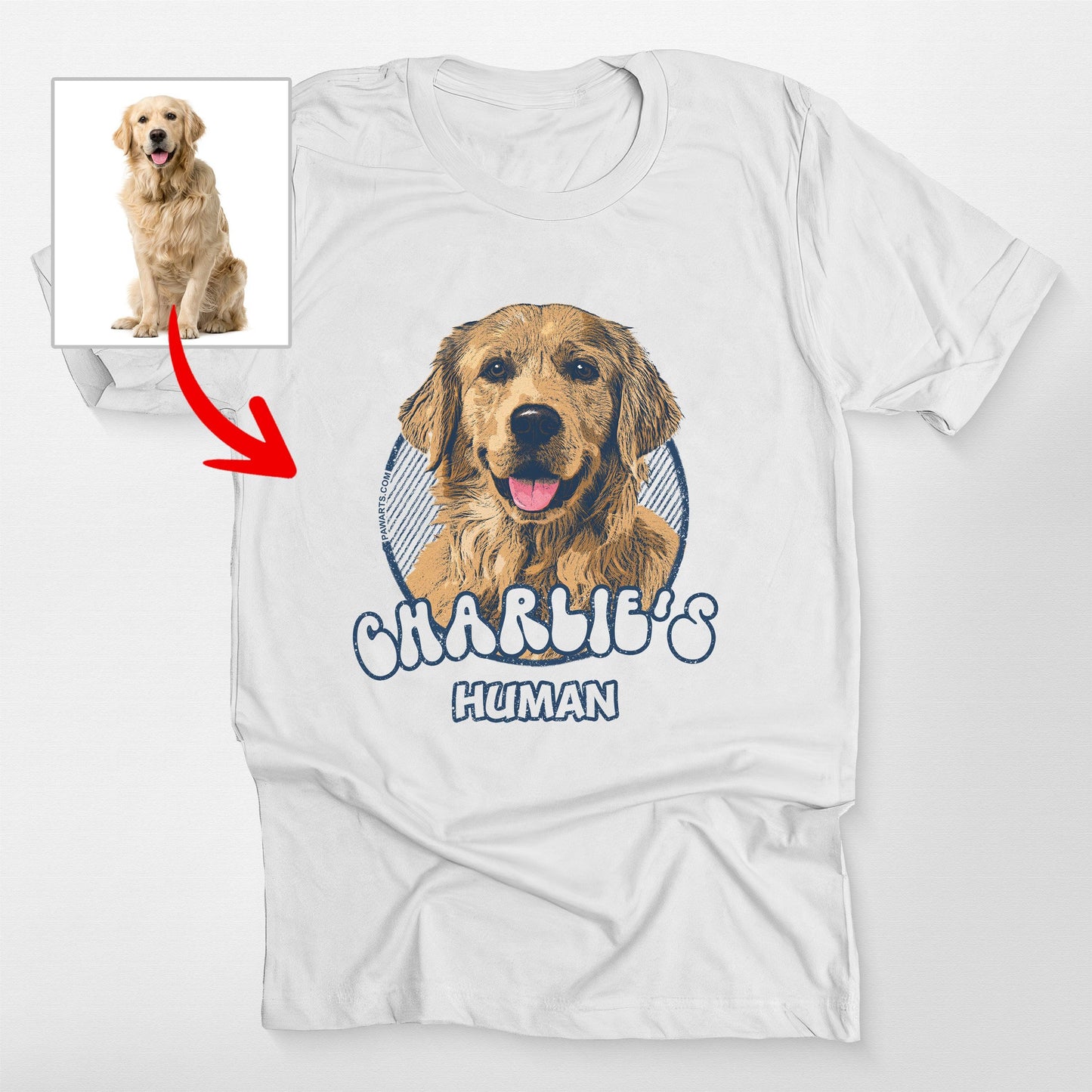 Vintage Bella Canvas T-Shirt with Custom Dog Photo, custom pet portrait gift for pet lovers (view 10)
