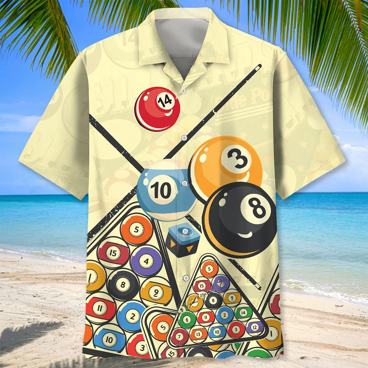 Vintage Billiard Hawaiian Shirt, custom shirt gift for men