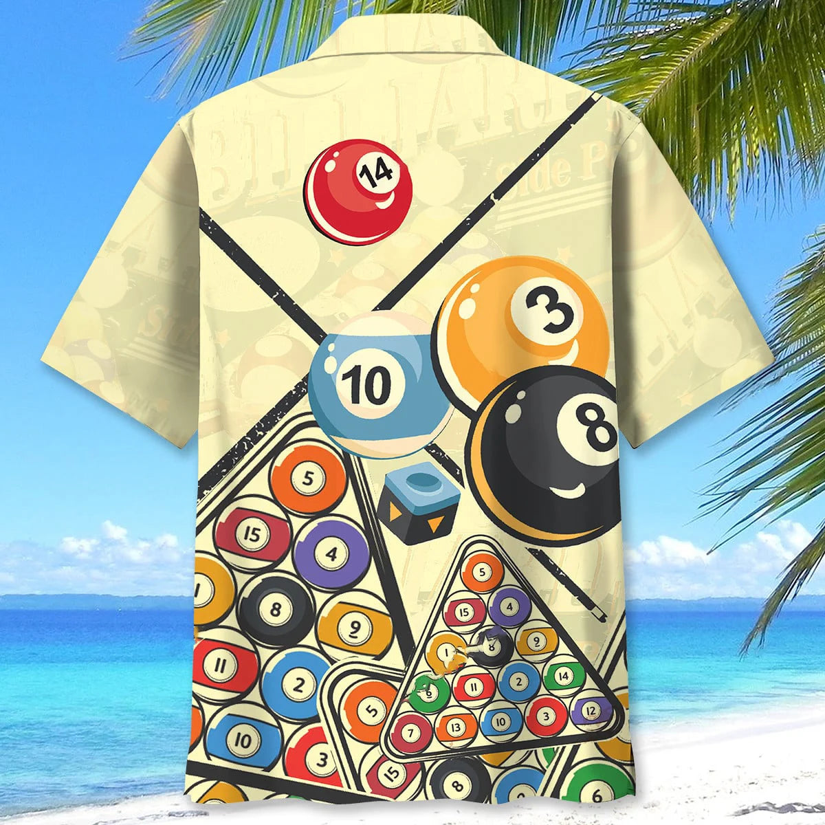 Vintage Billiard Hawaiian Shirt, custom shirt gift for men (view 4)