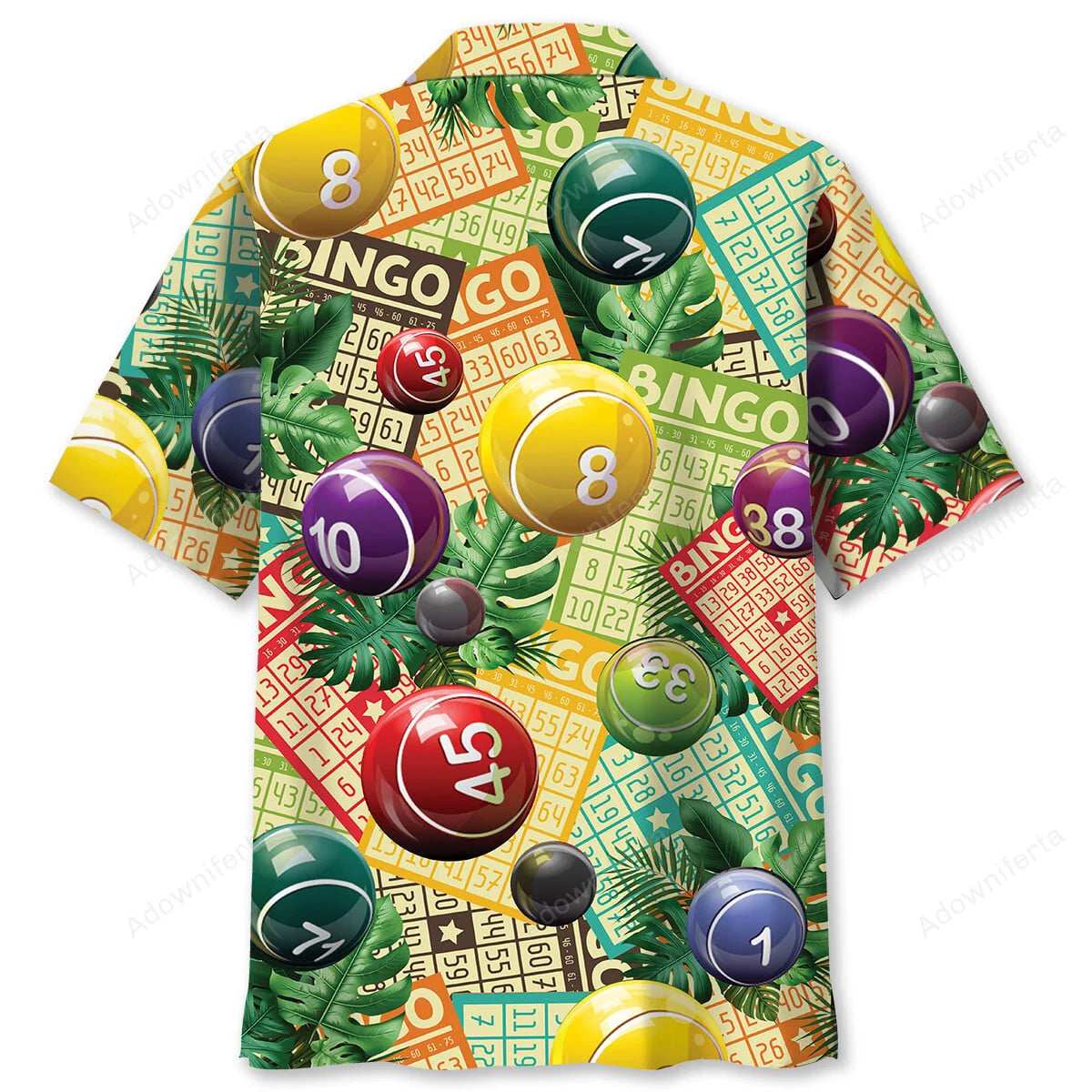 Vintage Bingo Hawaiian Shirt, custom shirt gift for men (view 3)