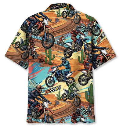 Vintage Cactus Motocross Hawaiian Shirt, custom shirt gift for men (view 4)