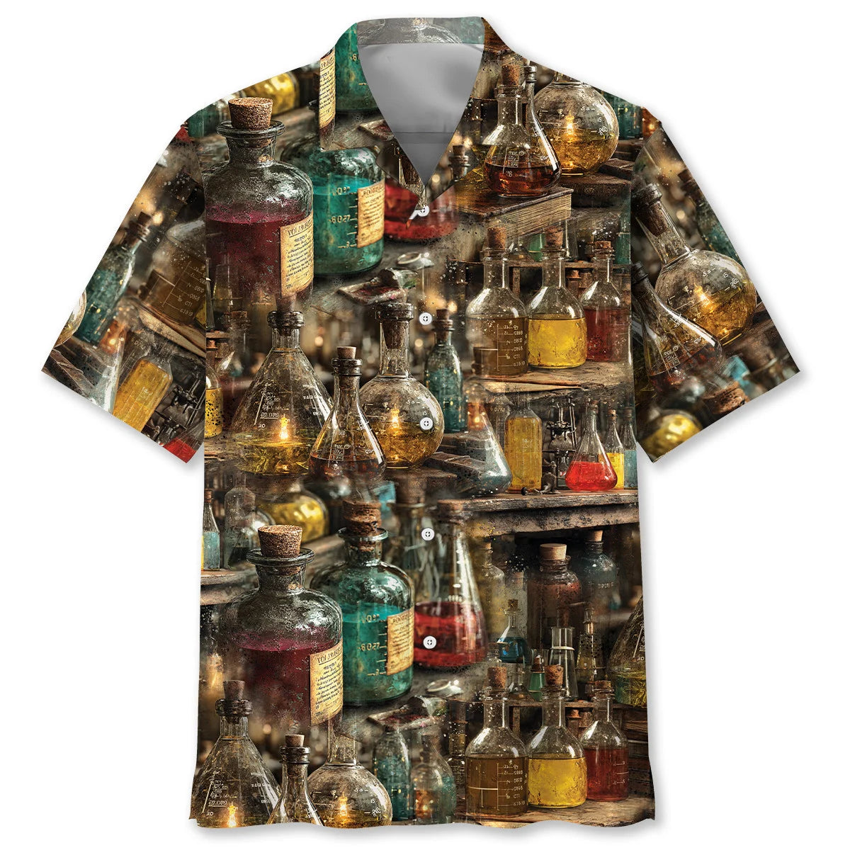 Vintage Chemical Flask Hawaiian Shirt, custom shirt gift for men (view 2)