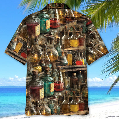 Vintage Chemical Flask Hawaiian Shirt, custom shirt gift for men (view 3)
