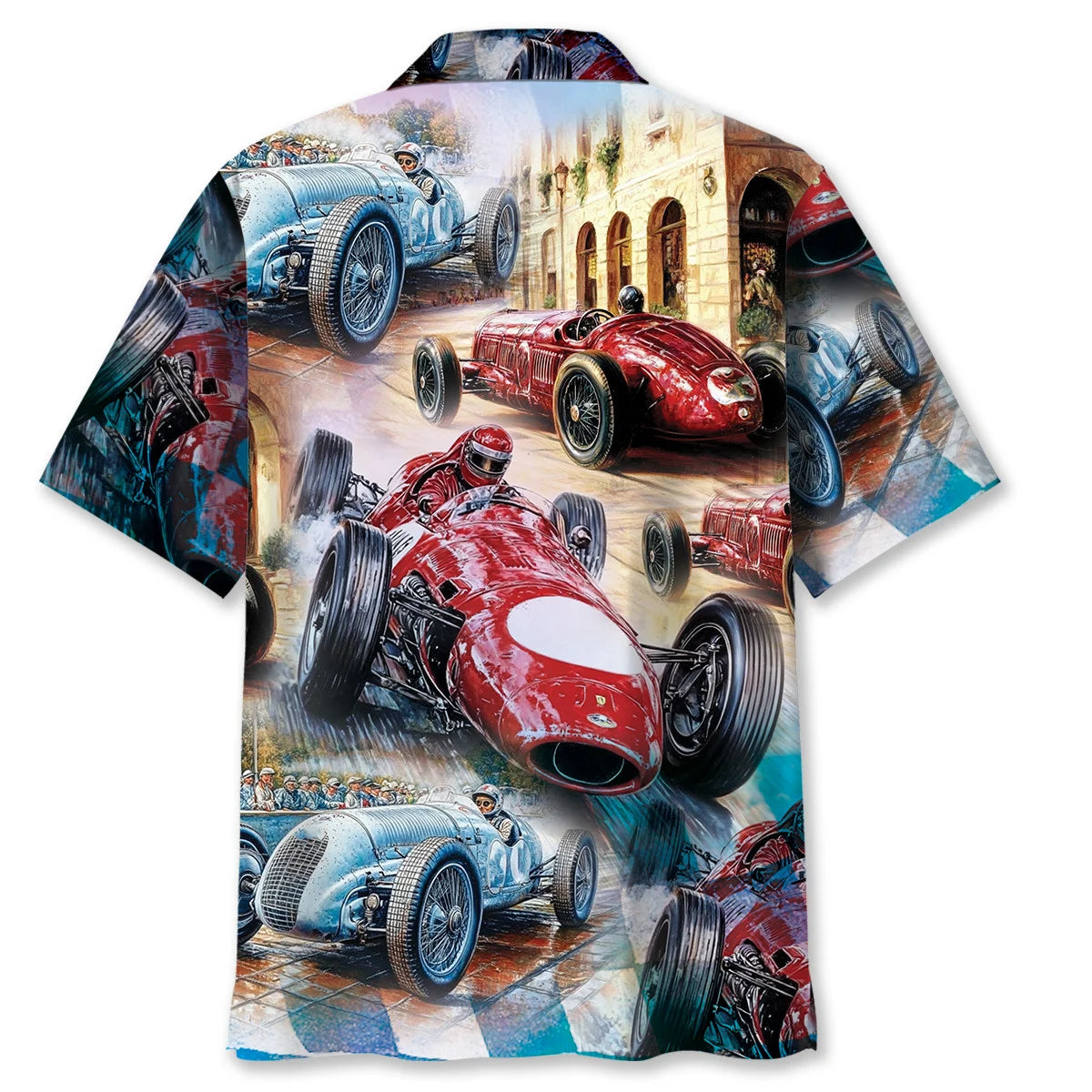 Vintage Classic Race Car Hawaiian Shirt, custom shirt gift for men (view 3)