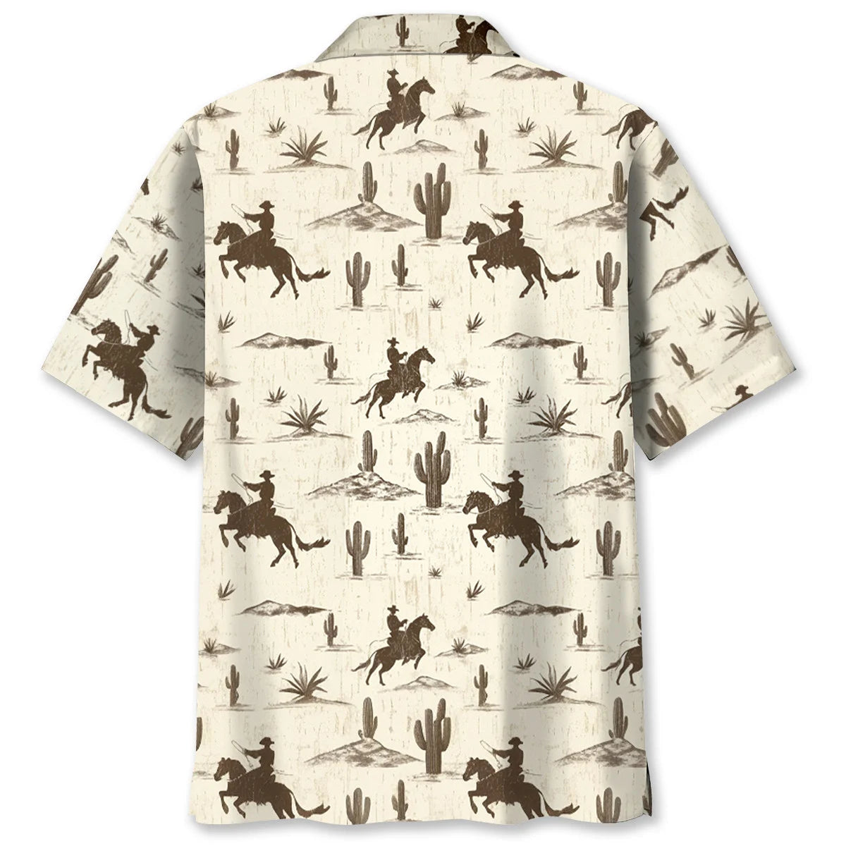 Vintage Cowboy Desert Hawaiian Shirt, custom shirt gift for men (view 3)