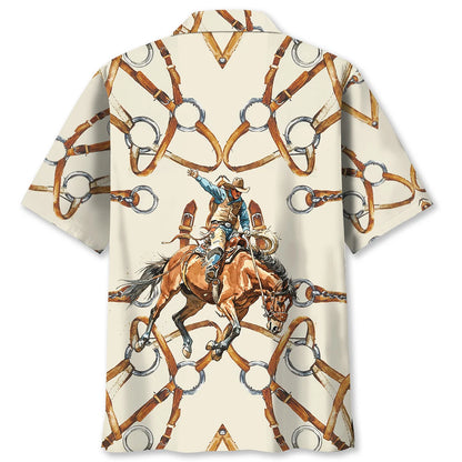 Vintage Cowboy Horse Bridle Hawaiian Shirt, custom shirt gift for men