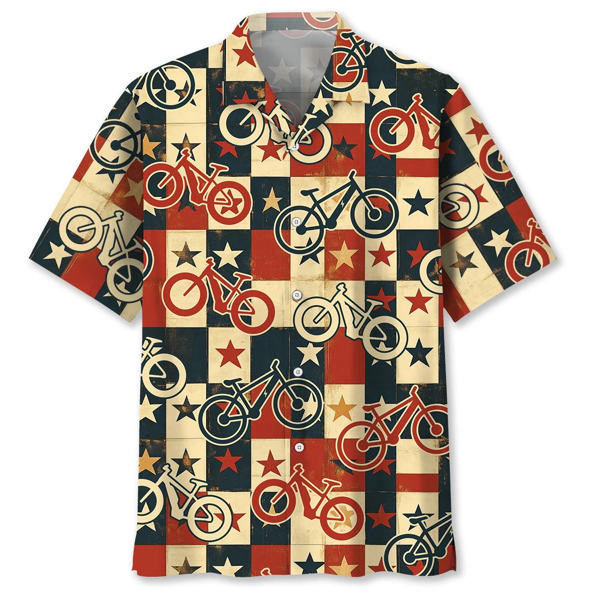 Vintage Cycling Usa Hawaiian Shirt, patriotic gift for 4th of July