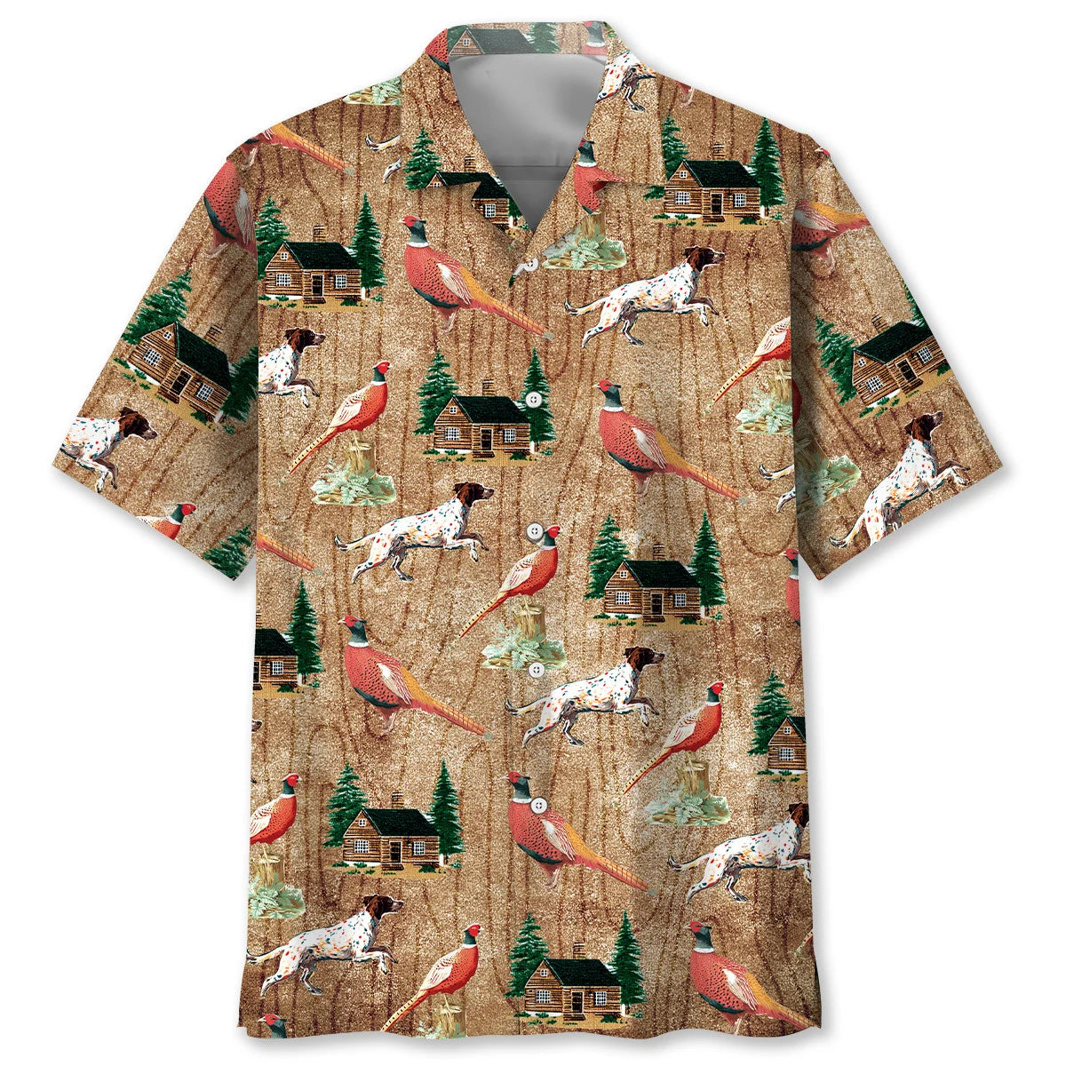 Vintage Dog Hunting Pheasant Hawaiian Shirt, custom shirt gift for men