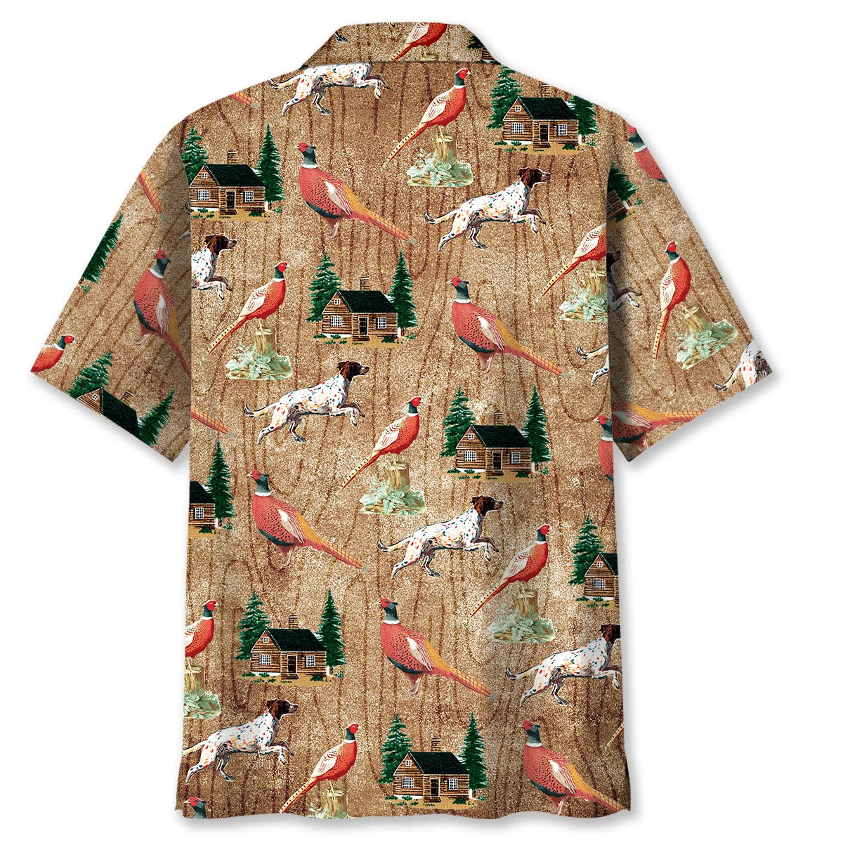 Vintage Dog Hunting Pheasant Hawaiian Shirt, custom shirt gift for men (view 3)