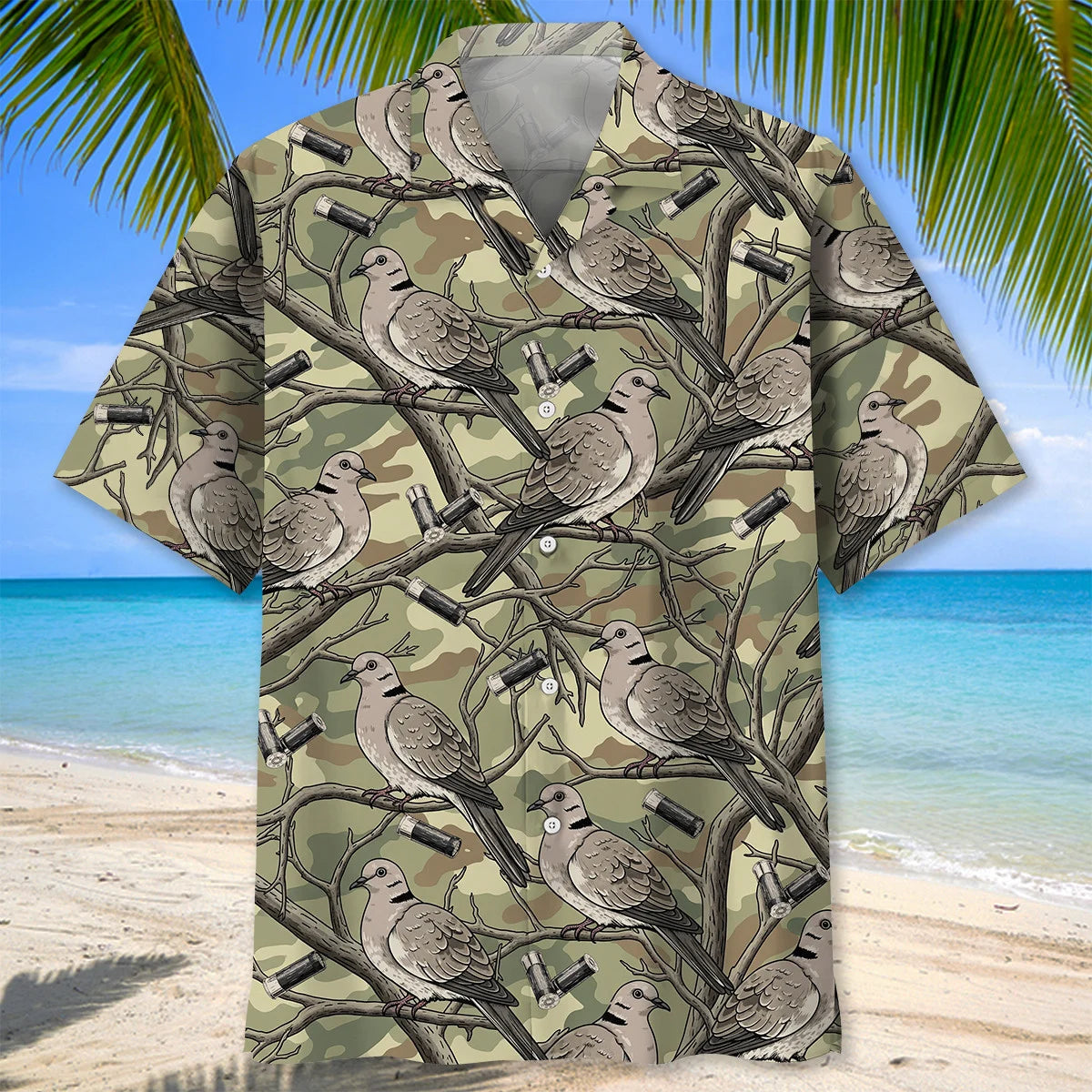 Vintage Dove Hunting Hawaiian Shirt, custom shirt gift for men (view 3)
