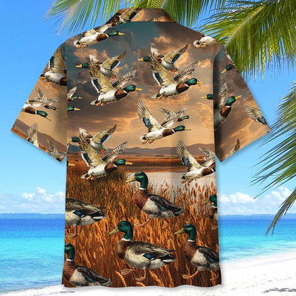 Vintage Duck Hunting Hawaiian Shirt, custom shirt gift for men (view 3)