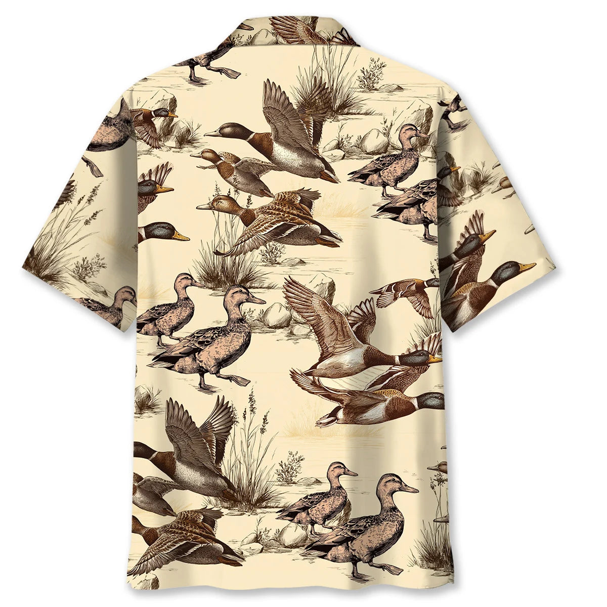 Vintage Duck Hunting Nature Hawaiian Shirt, custom shirt gift for men (view 3)