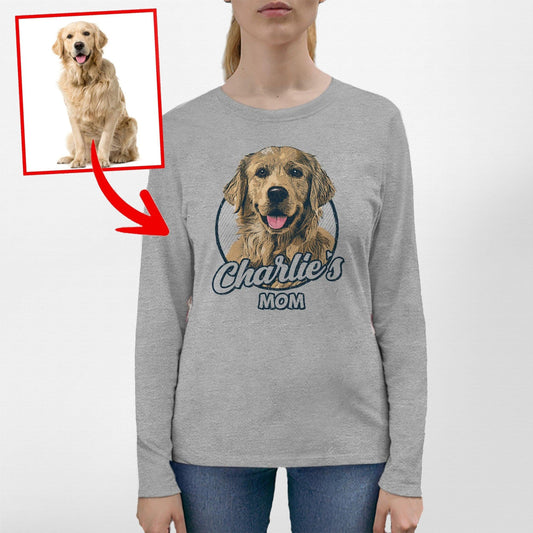 Vintage Graphic Custom Dogface Long Sleeve for Mom