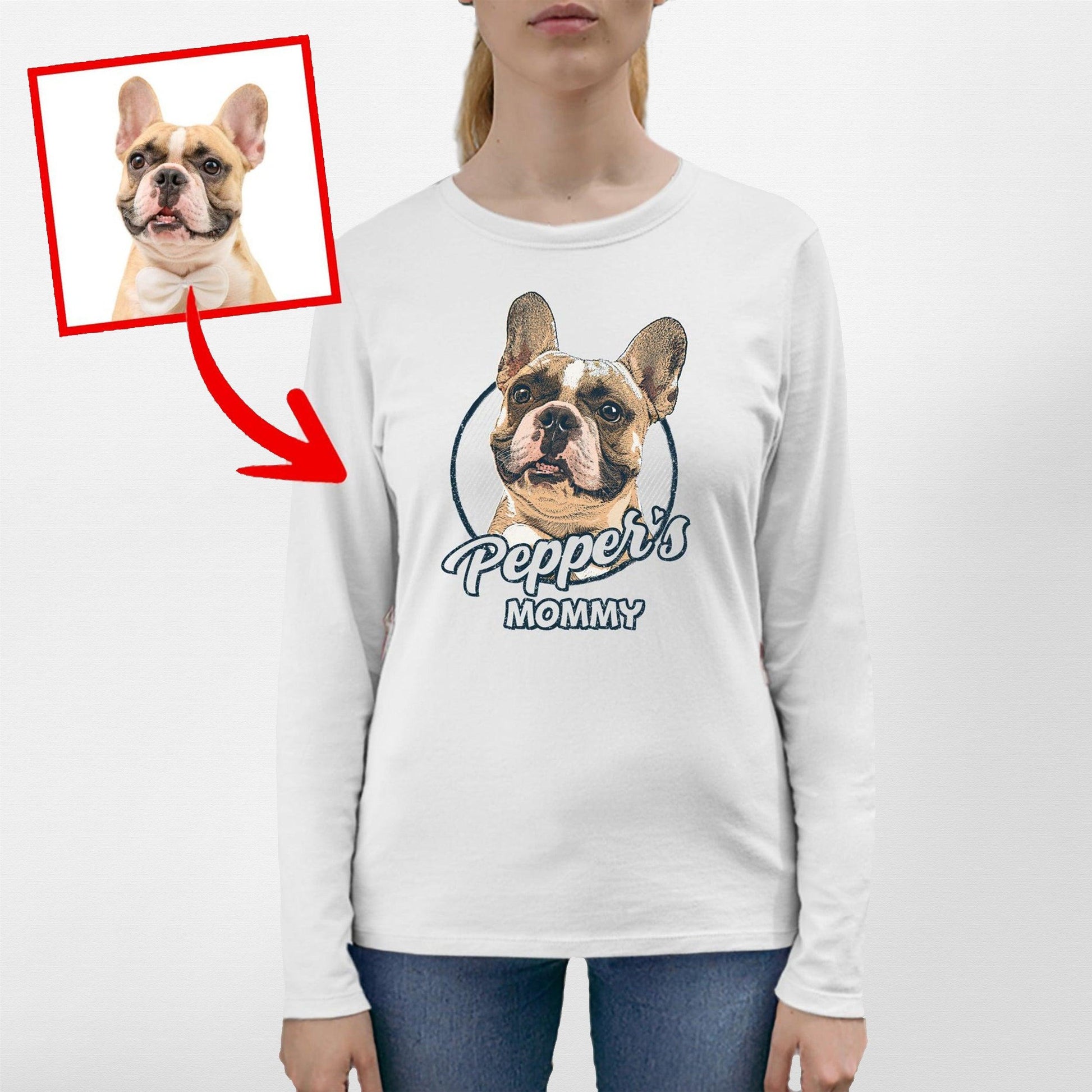 Vintage Graphic Custom Dogface Long Sleeve for Mom (view 4)