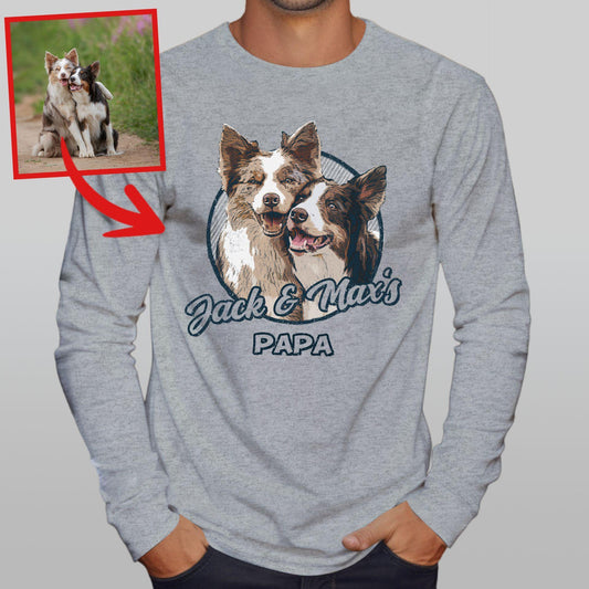 Vintage Graphic Custom Dogface Long Sleeve Shirt F