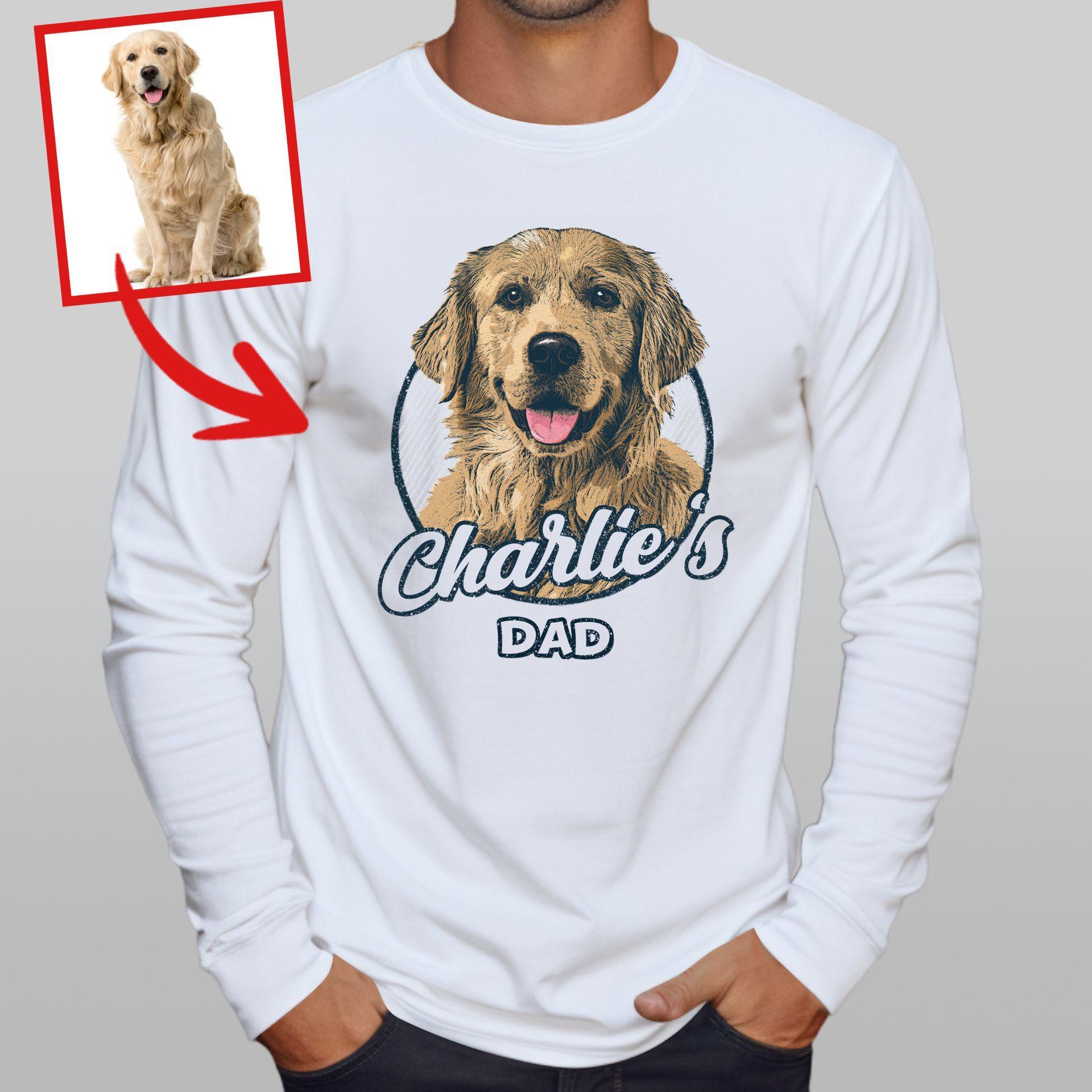 Vintage Graphic Custom Dogface Long Sleeve Shirt F (view 4)